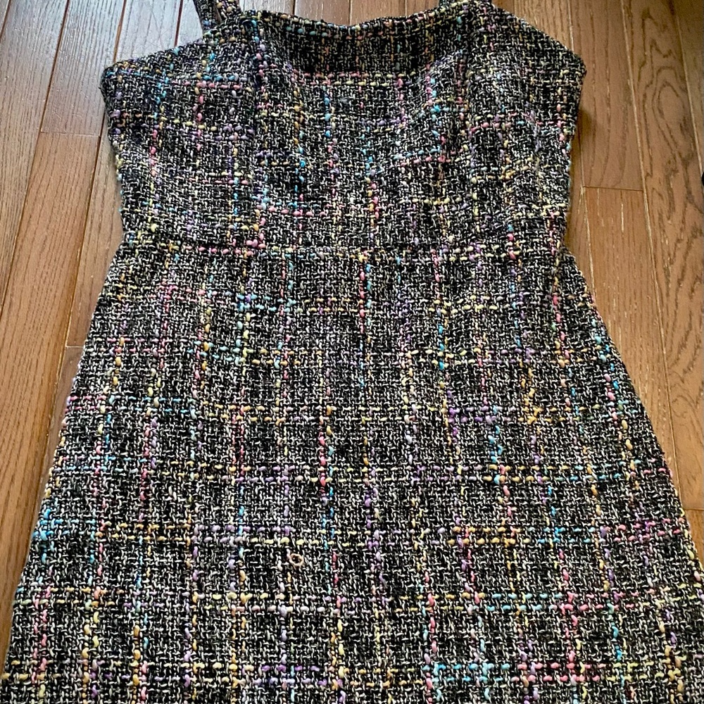 Cute Multicolor Tweed Dress